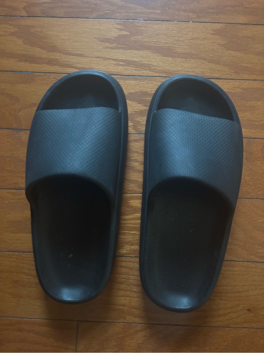 Black Slip-On Slide Sandals